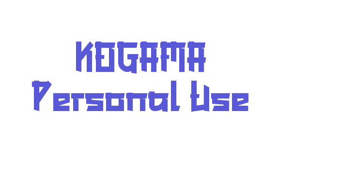 KOGAMA Personal Use Font Download