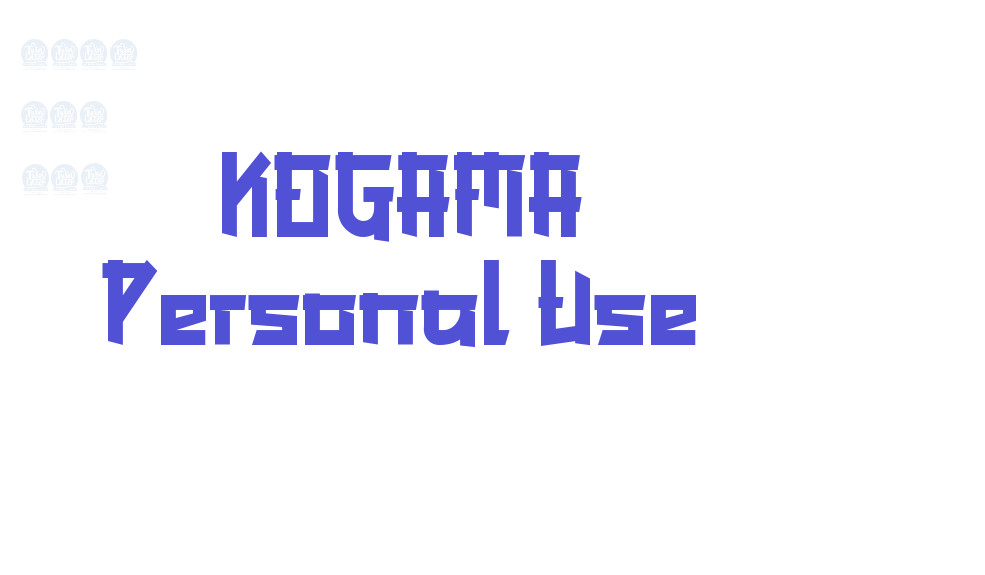 KOGAMA Personal Use-font-download