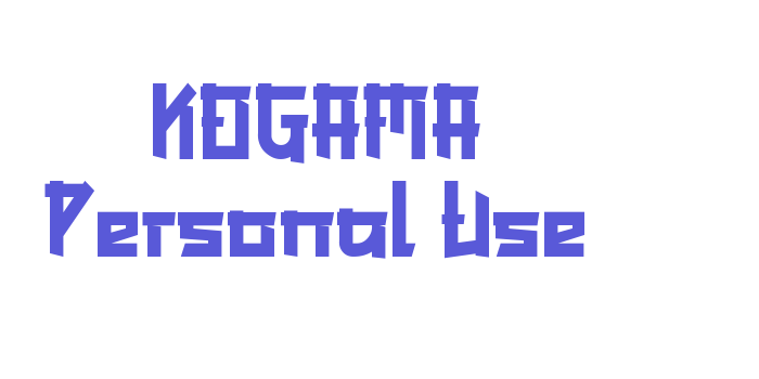 KOGAMA Personal Use Font