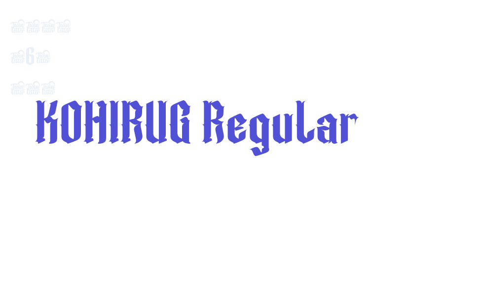 KOHIRUG Regular-font-download