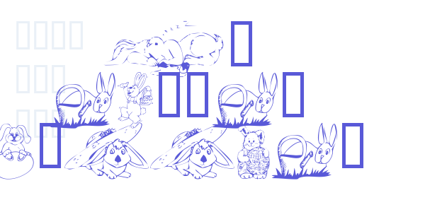 KR Easter Bunnies font