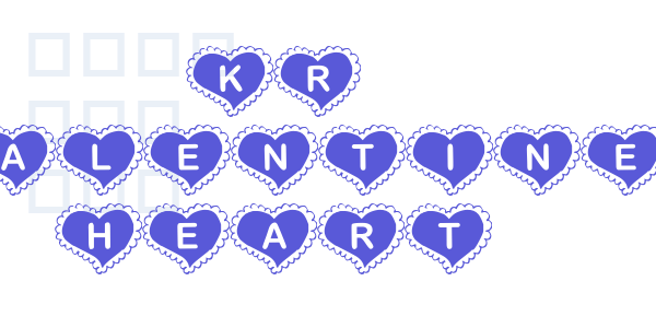 KR Valentine Heart font