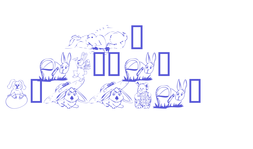 KR Easter Bunnies Font Download