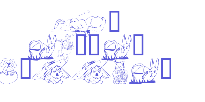 KR Easter Bunnies Font Download