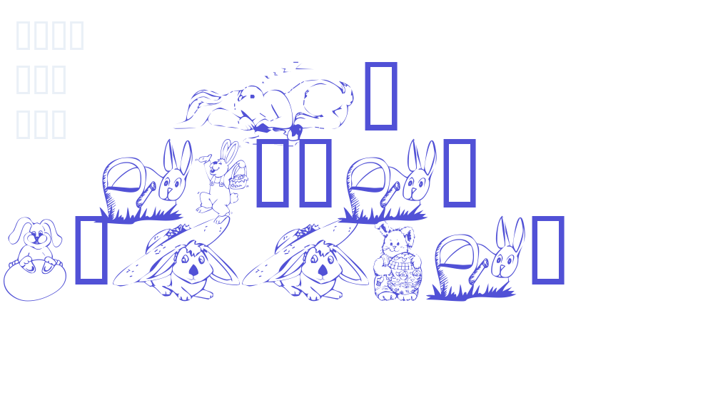 KR Easter Bunnies-font-download