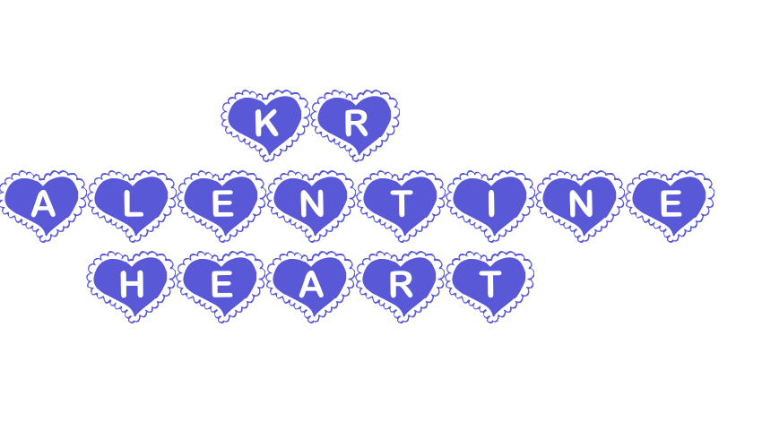 KR Valentine Heart Font Download