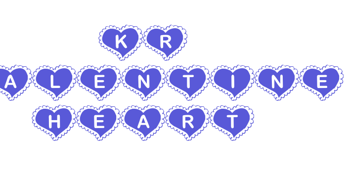 KR Valentine Heart Font Download