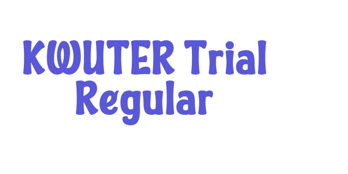 KWUTER Trial Regular Font Download