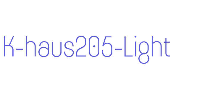 K-haus205-Light Font