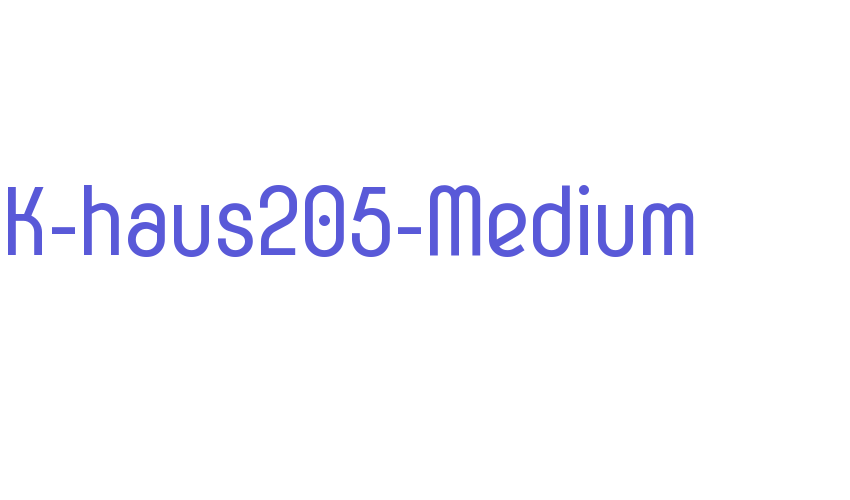 K-haus205-Medium Font