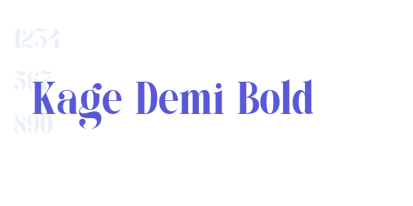 Kage Demi Bold font free