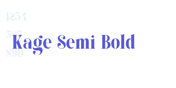 Kage Semi Bold font free