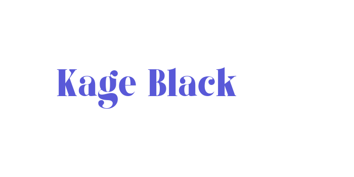 Kage Black Font Download