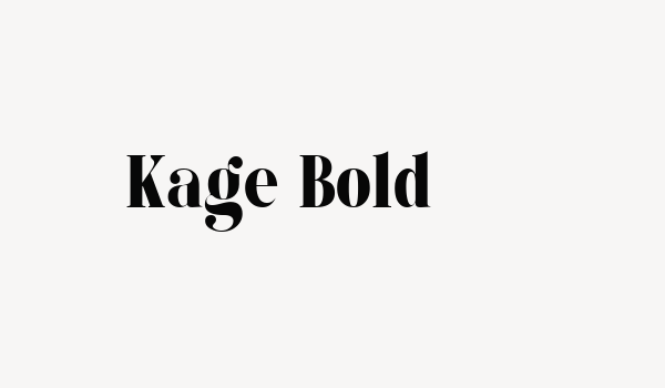 Kage Bold Font