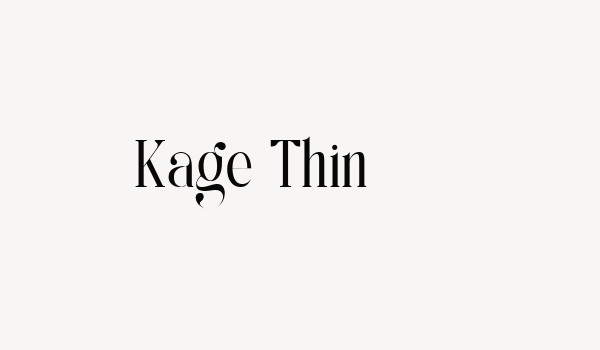 Kage Thin Font