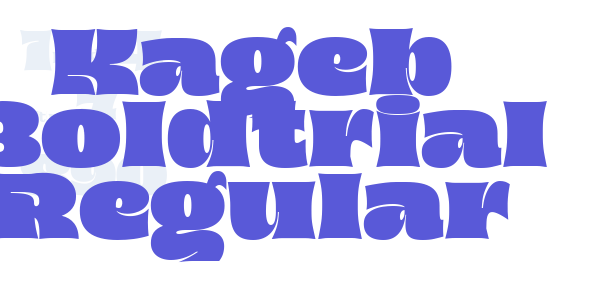 Kageb Boldtrial Regular font free