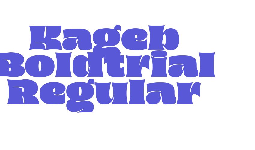 Kageb Boldtrial Regular Font