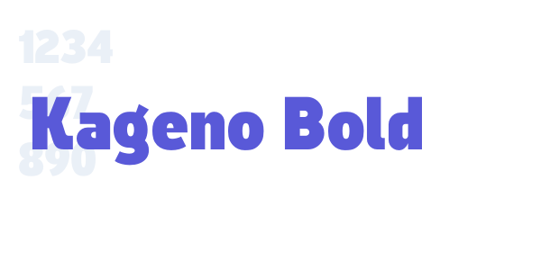 Kageno Bold font free