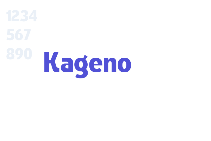 Kageno font download