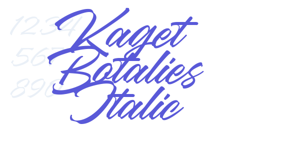 Kaget Botalies Italic font