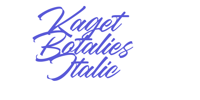 Kaget Botalies Italic Font Download