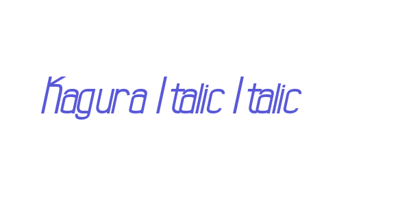 Kagura Italic Italic font free