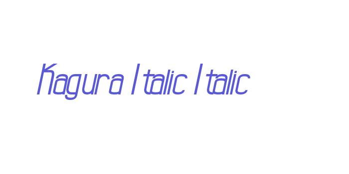 Kagura Italic Italic Font Download