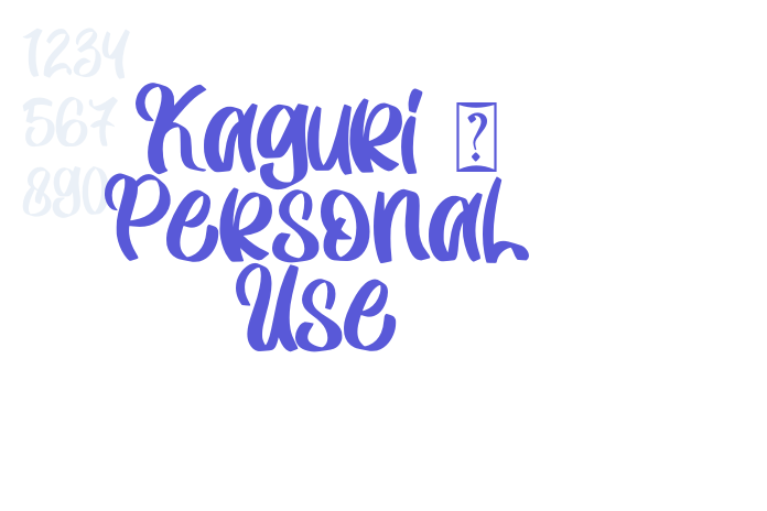 Kaguri – Personal Use font