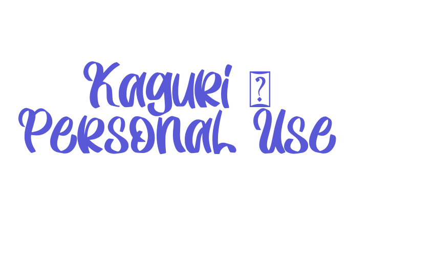 Kaguri – Personal Use Font Download