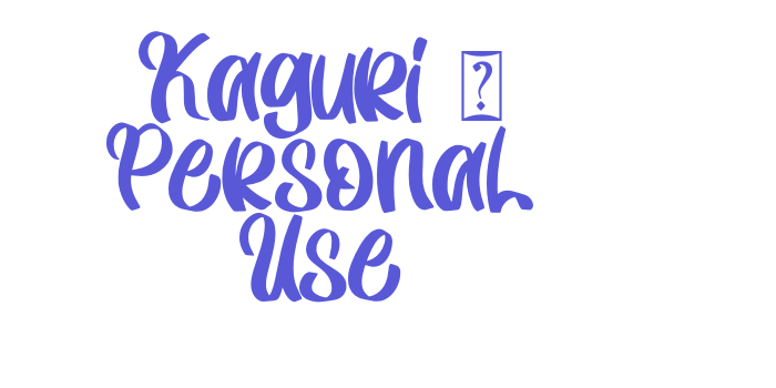 Kaguri – Personal Use Font Download