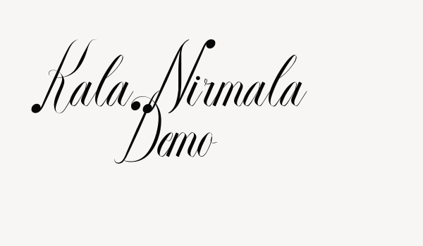 Kala Nirmala Demo Font