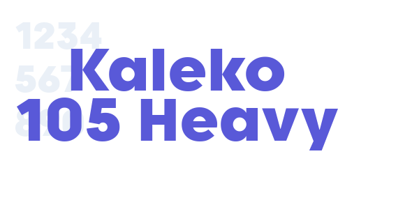 Kaleko 105 Heavy font free