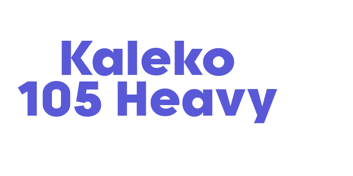 Kaleko 105 Heavy Font Download