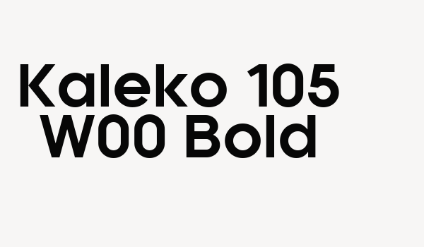 Kaleko 105 W00 Bold Font