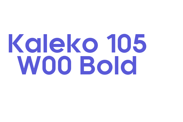 Kaleko 105 W00 Bold Font