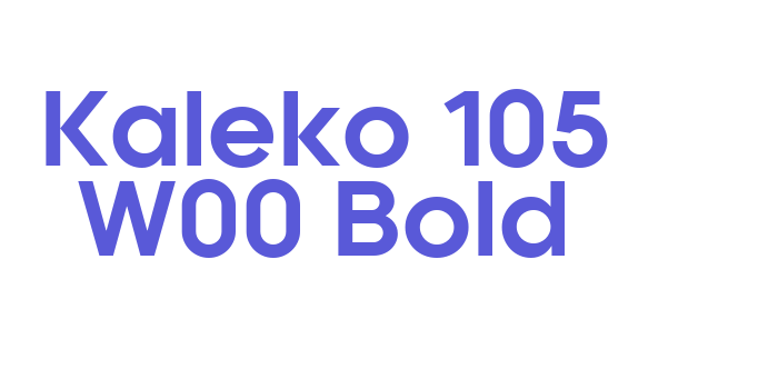 Kaleko 105 W00 Bold Font Download