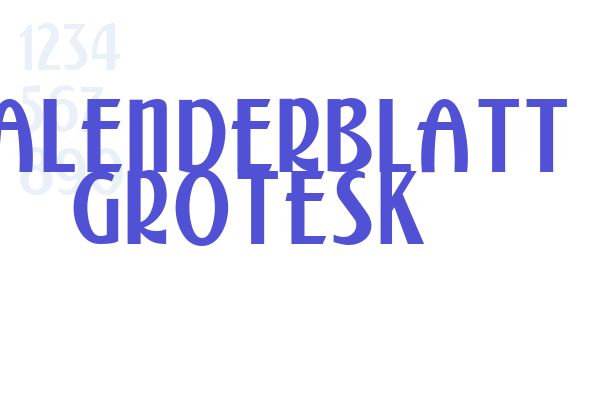 Kalenderblatt Grotesk Font Download