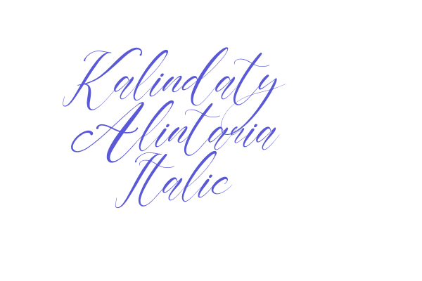 Kalindaty Alintaria Italic Font