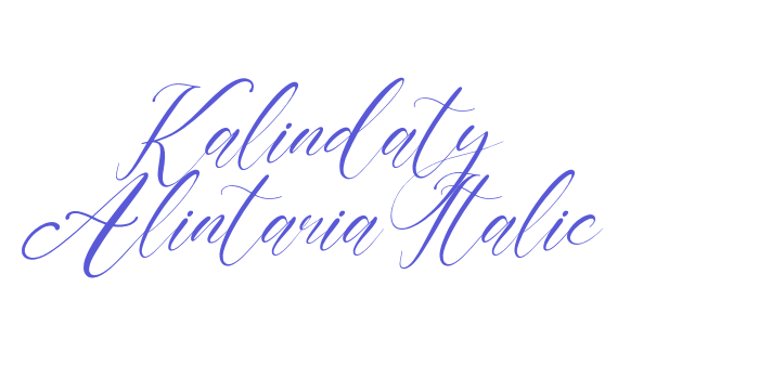 Kalindaty Alintaria Italic Font Download