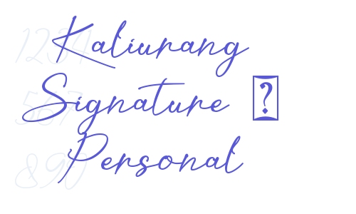 Kaliurang Signature – Personal Font