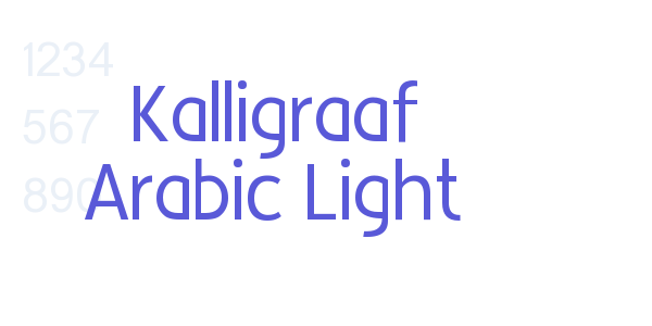 Kalligraaf Arabic Light font