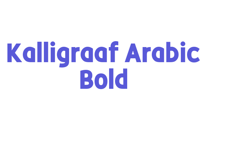 Kalligraaf Arabic Bold Font Download