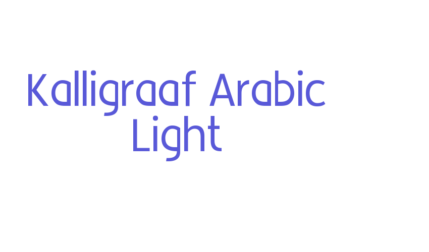 Kalligraaf Arabic Light Font Download