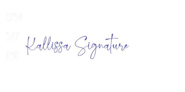 Kallissa Signature font free