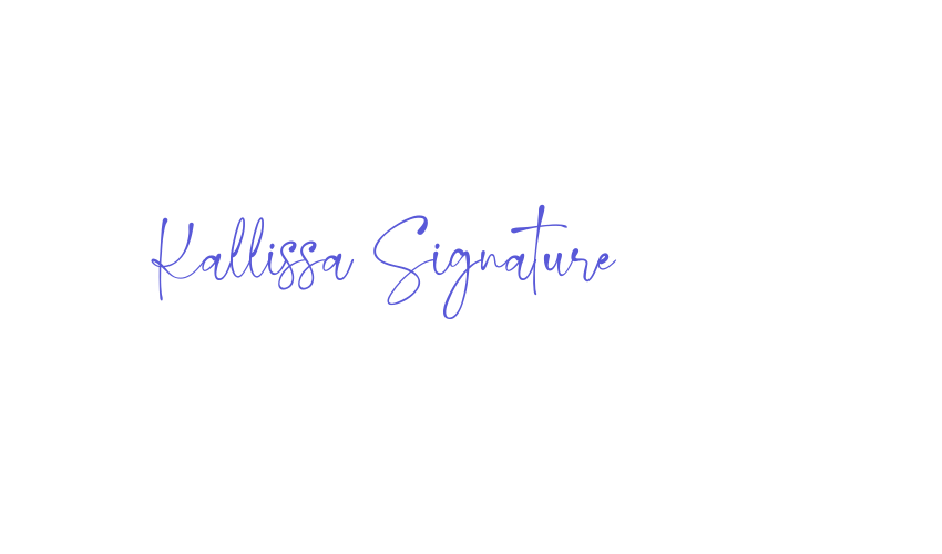 Kallissa Signature Font Download