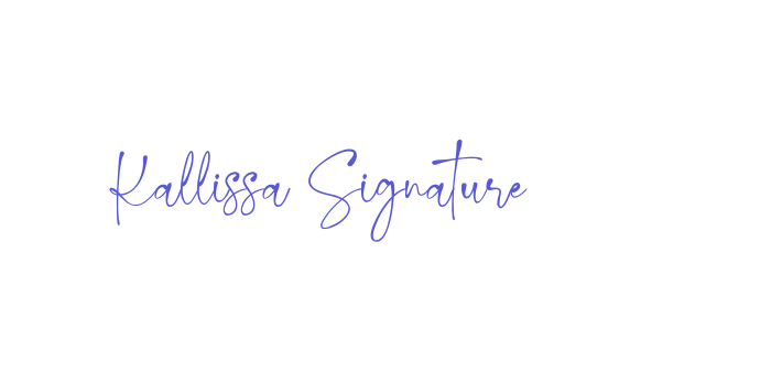 Kallissa Signature Font Download