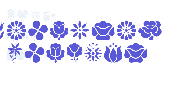 Kalocsai Flowers font free