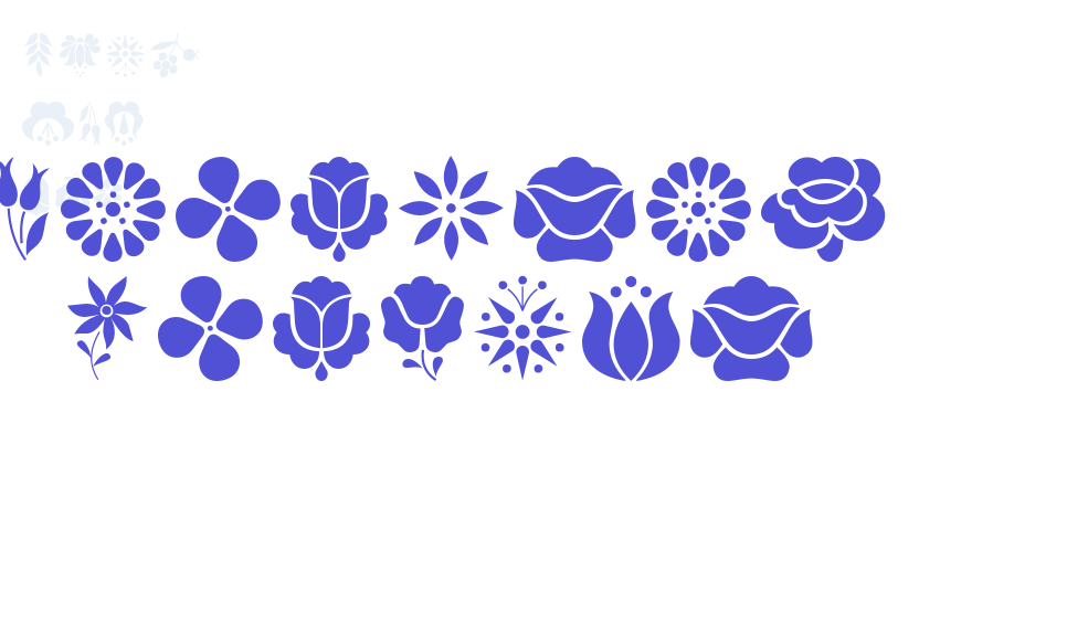 Kalocsai Flowers-font-download