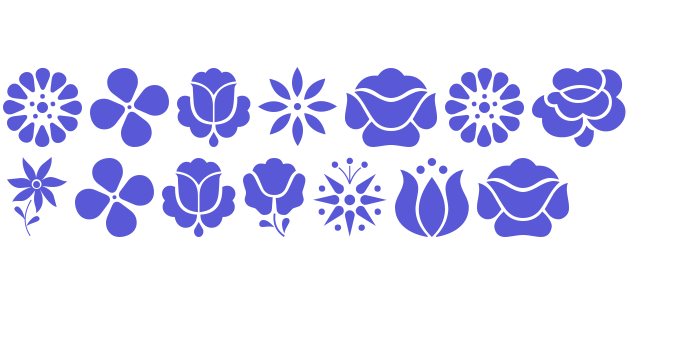 Kalocsai Flowers Font