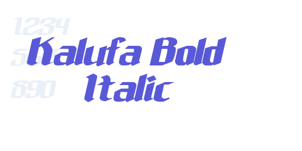 Kalufa Bold Italic font